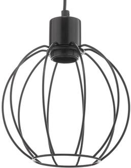 Hanglamp Karou, 3-lamps, bruin gebeitst bruin gebeitst, zwart