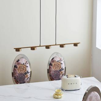 hanglamp Kaylou, 5-lamps, bronskleurig, aluminium