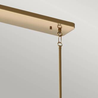 Hanglamp Kimrose, 10-lamp, messing messing geborsteld, helder
