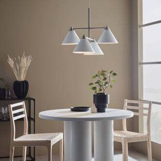 Hanglamp Klint van metaal wit 4-lamps