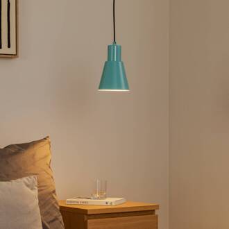 Hanglamp Konikkem, turquoise, metaal, Ø 14 cm, E27 turkoois