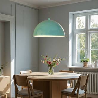 Hanglamp Kure, turquoise, metaal, Ø 60 cm, E27 turkoois