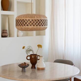 Hanglamp Langkawi bamboe/rond kap  ø50xh.25cm nat/br.
