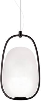 hanglamp Lannà, zwart/wit, 22 x 20 cm zwart, wit