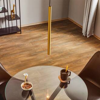 Hanglamp Las, 1-lamp, messing, kap 49cm messing, zwart