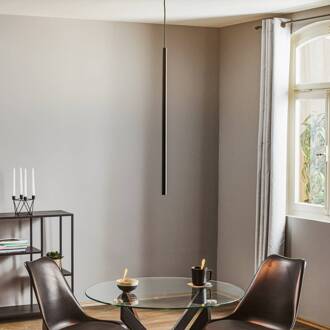 Hanglamp Laser, 1-lamp, zwart, kap 75 cm