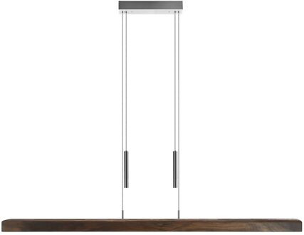 Hanglamp Leonora Dim 160 cm notenhout Zilver