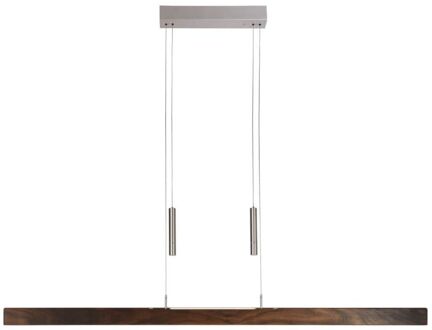 Hanglamp Leonora Dim up-down 121 cm notenhout Zilver