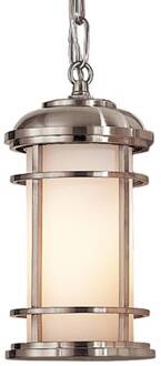 Hanglamp Lighthouse voor buiten staal geborsteld staal, gesatineerd