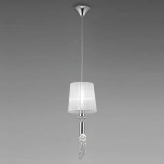 Hanglamp Lilja 1-lamp chroom, helder, wit