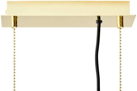 Hanglamp Limbo, marmer, bruin, 2-lamps, in hoogte verstelbaar bruin, goud
