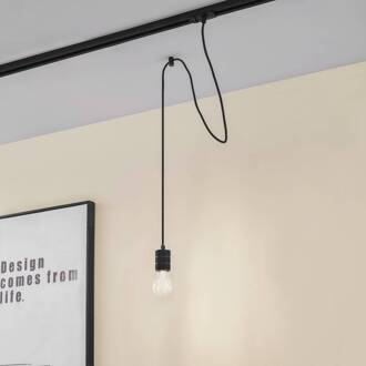 Hanglamp Lindby Linaro, Ø 4,6 cm, zwart, 1-fase, E27