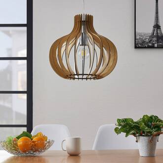 Hanglamp Lindby Sina, Ø 35 cm, hout, E27 licht hout
