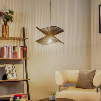 Hanglamp Lindby Valdorin, zwart, papier, Ø 40 cm, E27