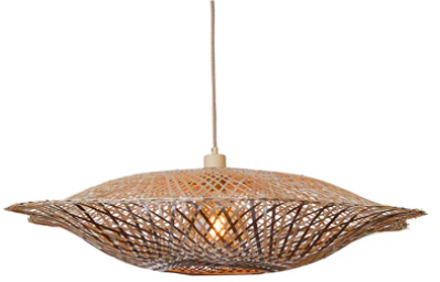Hanglamp Madura bamboe/kap ø87x20cm nat/bruin, L