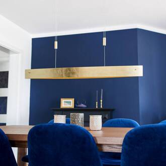 hanglamp Malu, goud, lengte 100 cm antiek goud, geborsteld mat nikkel