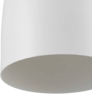 Hanglamp Manhattan met houtdetail, wit wit, helder hout