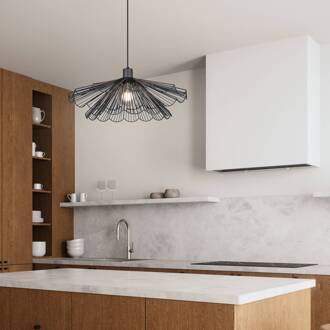 Hanglamp Margarita, Ø 50 cm, zwart, E27, metaal