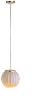 Hanglamp Mei, porselein-bol, structuur goud goud, wit