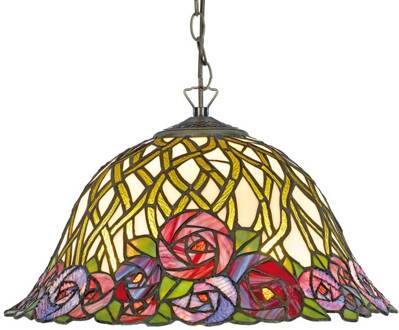 Hanglamp Melika in prachtig Tiffany design meerkleurig