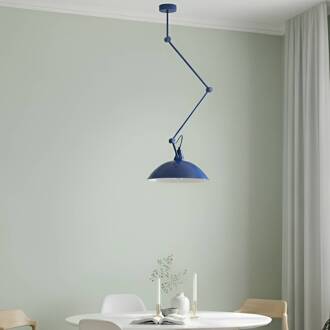 Hanglamp Melos, blauw, Ø 36 cm, metaal