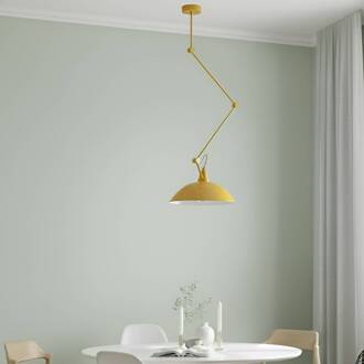 Hanglamp Melos, geel, Ø 36 cm, metaal