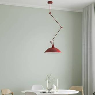 Hanglamp Melos, rood, Ø 36 cm, metaal