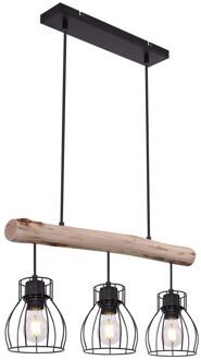 Hanglamp Mina Metaal Zwart 3x E27