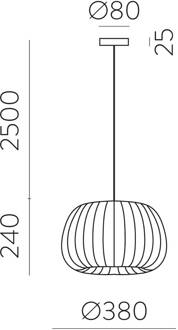 Hanglamp Mirta, kap van acrylstaven, wit, Ø 38 cm