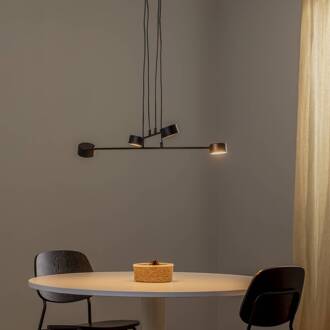 Hanglamp Modus 4, staal, 4-lamps, GX 53, zwart