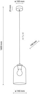 Hanglamp Molly, paars, Ø 14 cm, metaal/glas