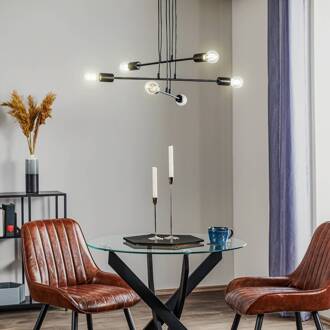 Hanglamp Multipo 6, 6-lamps in zwart