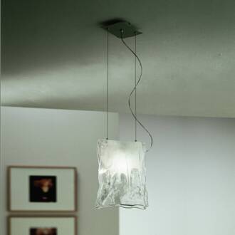 Hanglamp MURANO, 1-lamp, breedte 16 cm zilver, helder, wit