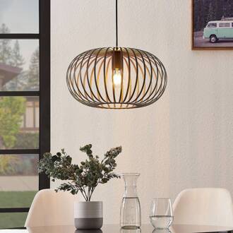 hanglamp Nahele, bruin, metaal, Ø 40 cm, E27 koffiebruin