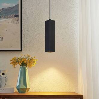 hanglamp Neliyah, 6 cm x 6 cm, zwart, metaal, GU10 zandzwart