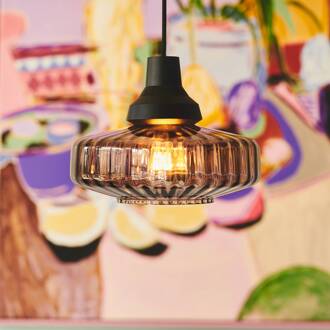 Hanglamp New Wave Optic, rookgrijs rookgrijs, zwart