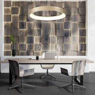 Hanglamp Niseko II, afstandsbediening, Ø 38cm goudkleurig