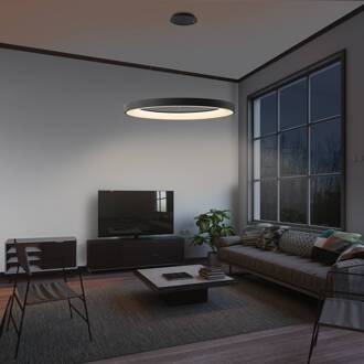 Hanglamp Niseko II, afstandsbediening, Ø 50 cm, zwart