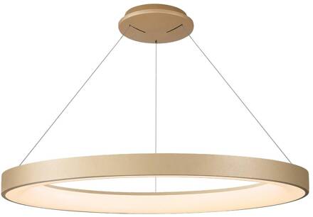 Hanglamp Niseko II, afstandsbediening, Ø 65cm goudkleurig