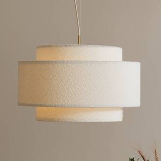 hanglamp Noah Bouclé, Ø 50 cm, wit
