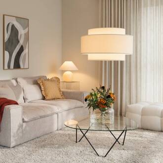 hanglamp Noah Bouclé, Ø 70 cm, wit