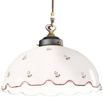 Hanglamp Nonna Millefleurs Ø 36 cm 1-lamp roze wit, oudmessing, roze