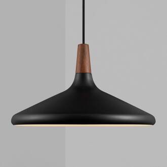 Hanglamp Nori Ø 39 cm, zwart zwart, donker hout