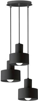 Hanglamp Norton, 3-lamps zwart
