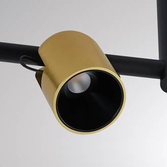hanglamp Nuun SD, zwart/goudkleurig, 3-lamps. zwart, goudkleurig
