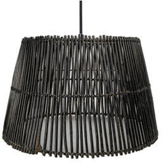 Hanglamp - ø48 cm - rotan - zwart wash
