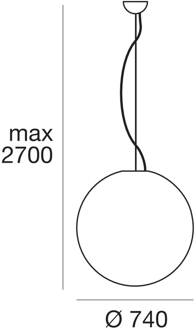 Hanglamp Oh wit 75 cm