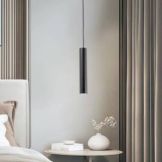 Hanglamp Omera, zwart, staal Ø 8 cm