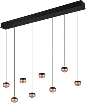 Hanglamp Orbit 8 lichts L 150 cm brons zwart