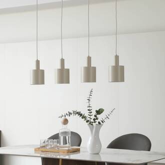 hanglamp Ovelia, beige, 4-lamps, metaal, E27